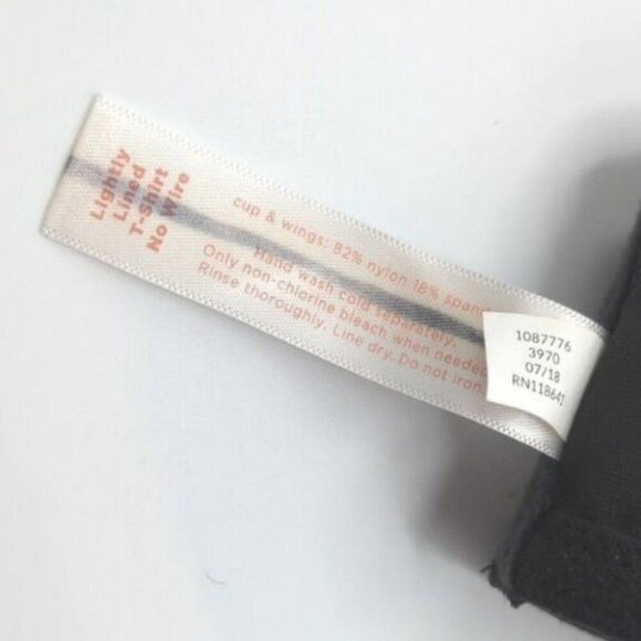 Cacique 42DDD Black Wireless T-Shirt Bra Lightly Lined Plus Size - Picture 9 of 9